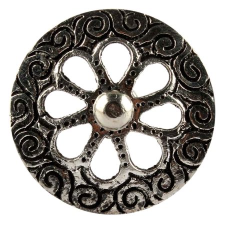 Silve Wheel Flower Drawre Knob in Aluminium